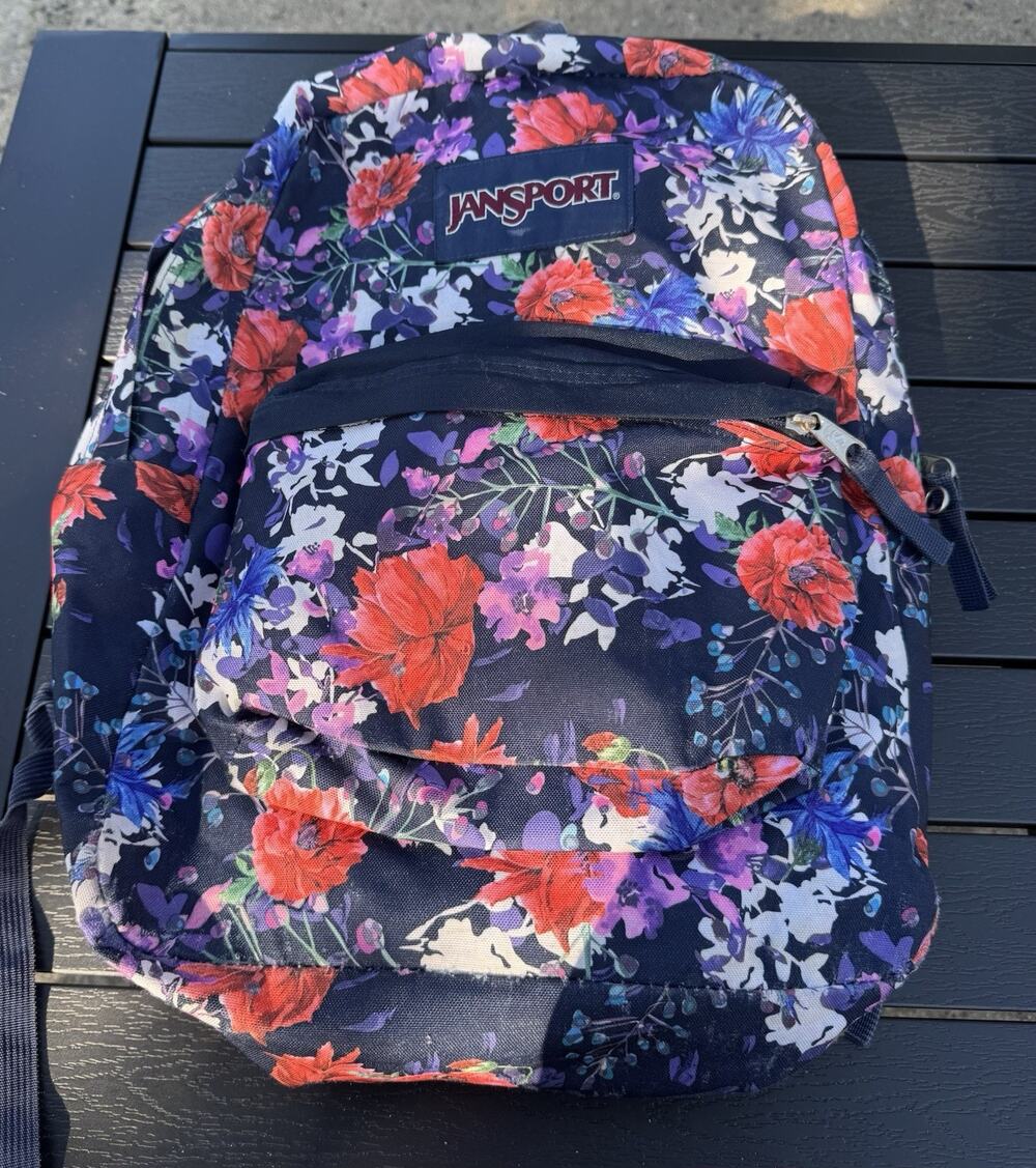 JanSport Superbreak Floral Backpack Womens Bag Morning Bloom Colorful Carry All